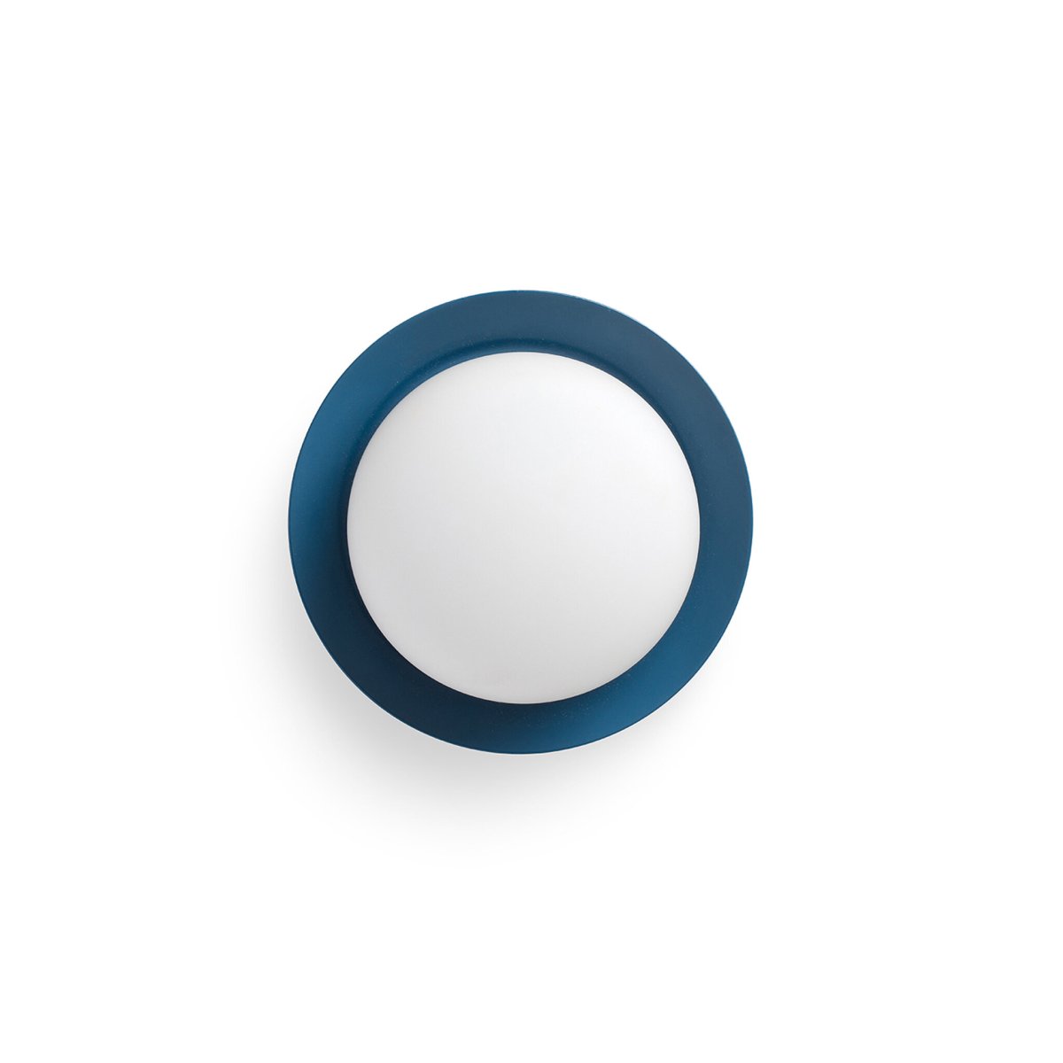 May Ø12 Sininen kylpyhuoneen valaisin valmistajalta Faro Barcelona - Se on valmistettu ter&auml;ksest&auml; ja siin&auml; on lasinen diffuusori, joka tarjoaa pehme&auml;n ja tasaisen valon.