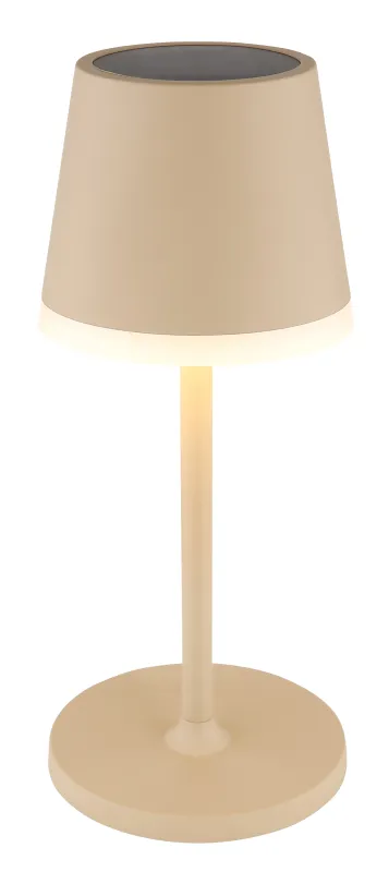 Bordslampa LED Hiekka aurinkokennolamppu valmistajalta Globo Lighting - Den diskreta designen sm&auml;lter in i alla milj&ouml;er och med IP44-klassning &auml;r den t&aring;lig mot v&auml;der och vind.