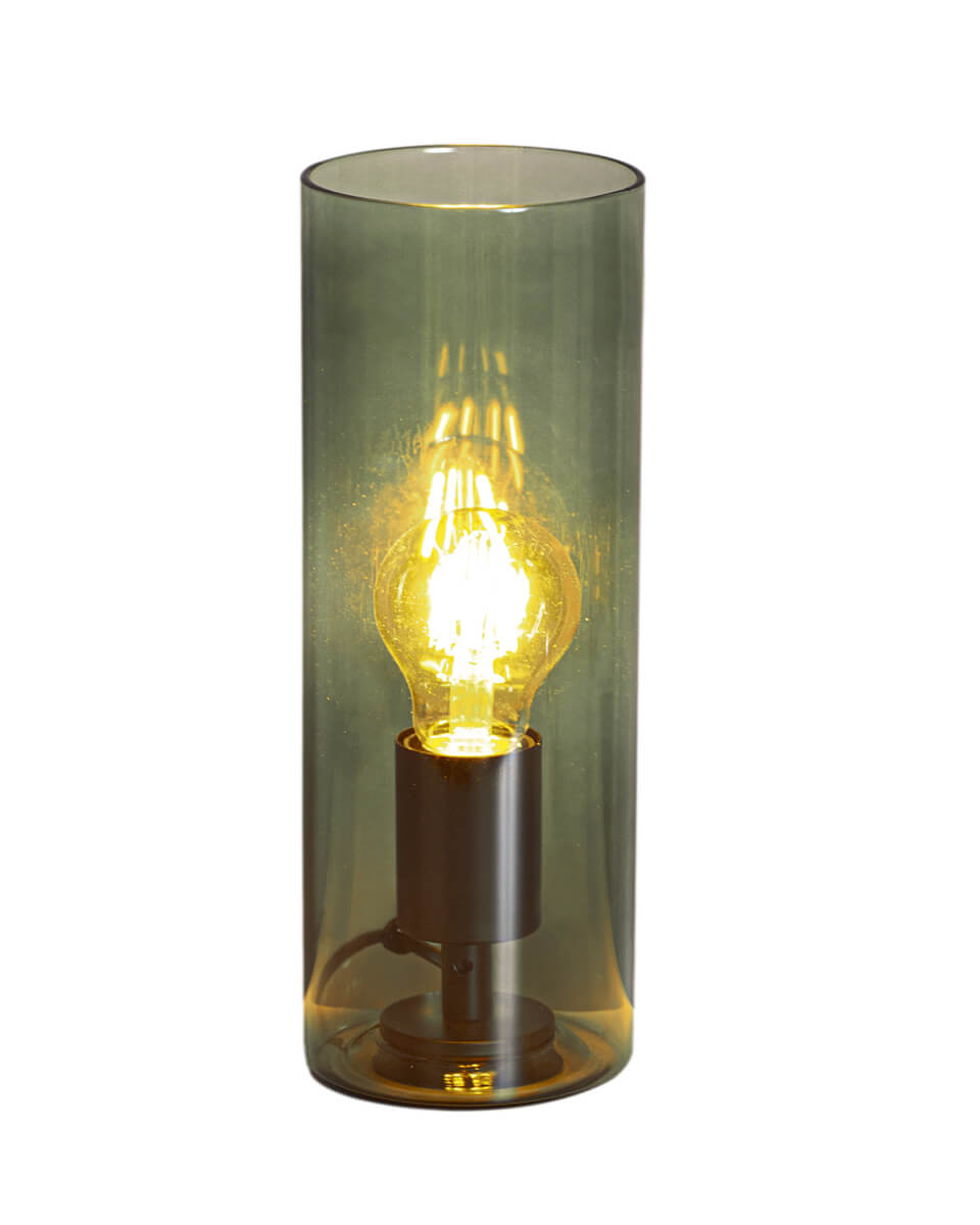 Flake 30cm Vihreä pöytävalaisin valmistajalta By Rydéns - Tyylikk&auml;&auml;ll&auml; sylinterin muotoisella lasillaan ja trendikk&auml;ill&auml; v&auml;reill&auml;, kuten tummankeltaisella ja vihre&auml;ll&auml; sek&auml; valkoisella, Flake on t&auml;ydellinen valaisin luomaan tyyli&auml; ja tunnelmaa kotiisi.