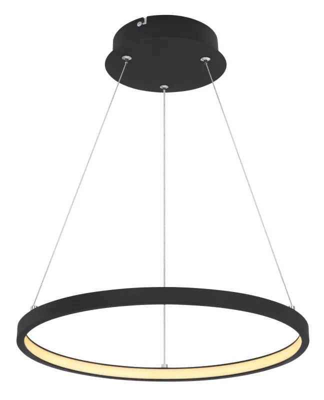 Ralph Ø38 Musta kattovalaisin valmistajalta Globo Lighting - Den moderna, runda takpendeln Ralph i mattsvart &auml;r en stilren blickf&aring;ngare i ditt hem.