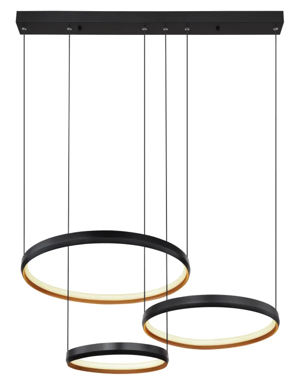 Halli Musta valmistajalta Globo Lighting - LED-panelerna erbjuder flexibel belysning med justerbar f&auml;rgtemperatur fr&aring;n varmt vitt (2700K) till kallt vitt (6000K) och kan dimras samt fixeras i &ouml;nskat ljusl&auml;ge.