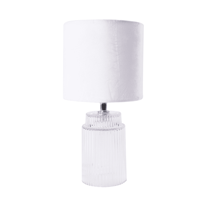 Zoomaa kuva kohteesta Johanna 28cm Läpinäkyvä pöytävalaisin valmistajalta Pixie Design - Johanna-pöytävalaisin on tyylikäs lasi- ja tekstiilipöytävalaisin.
