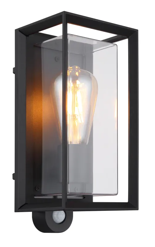 Logana Musta ulkovalo valmistajalta Globo Lighting - Med sin rektangul&auml;ra design och unika ljusspridning kombinerar den stil och funktion.
