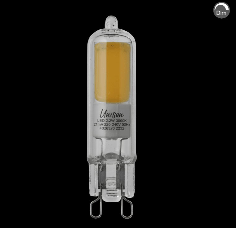 LED G9 2,2W 3000K Himmennettävä valmistajalta Unison - 