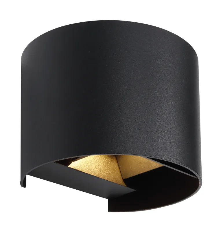 Veronika Musta ulkovalo valmistajalta Globo Lighting - Med sin halvcirkelformade design i matt svart pressgjuten&nbsp;aluminium ger den ett elegant intryck samtidigt som den &auml;r v&auml;dert&aring;lig.