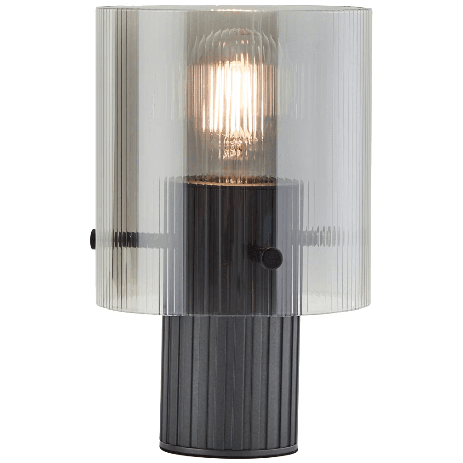 Riffelini 22cm Antrasiitti pöytävalaisin valmistajalta Brilliant - 