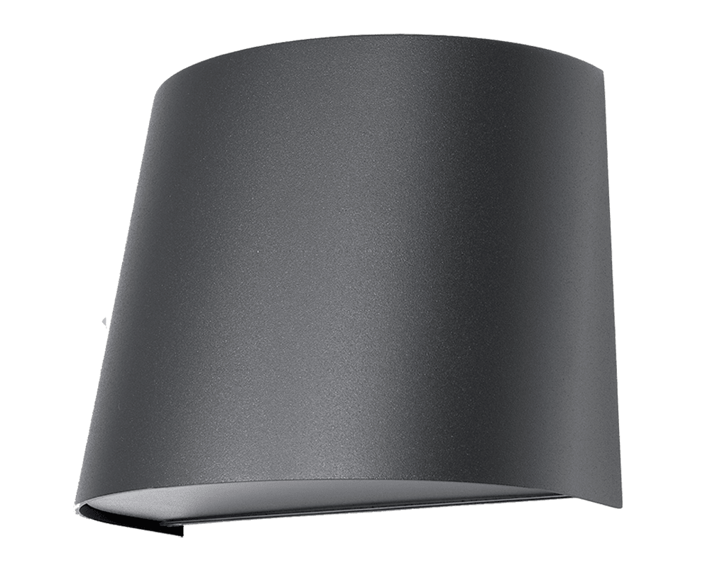 Maxi Antrasiitti ulkovalo valmistajalta Westal - Valaisimessa on GU10-kanta ja takana on kaksi; tulot ja lähdöt sekä pikaliitinrima.