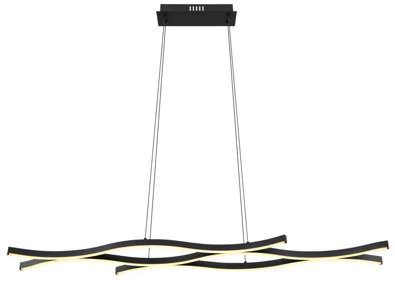 Geronimo 108cm Musta kattovalaisin valmistajalta Globo Lighting - Lampan &auml;r tillverkad av metall, aluminium och har en opalf&auml;rgad plastsk&auml;rm som ger en stilren och harmonisk estetik.