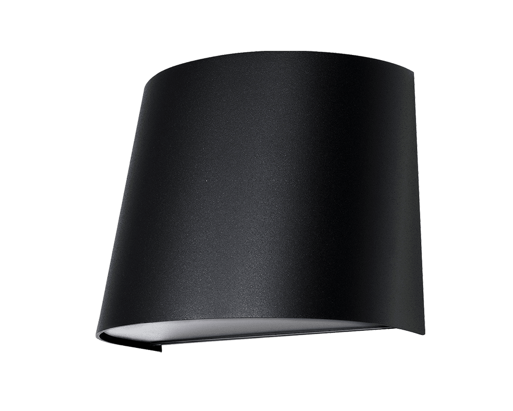 Mini Musta ulkovalo valmistajalta Westal - Mini-seinävalaisin on valmistettu anodisoidusta alumiinista, jauhemaalattu mustaksi ja siinä on PET-G:n häikäisysuoja.