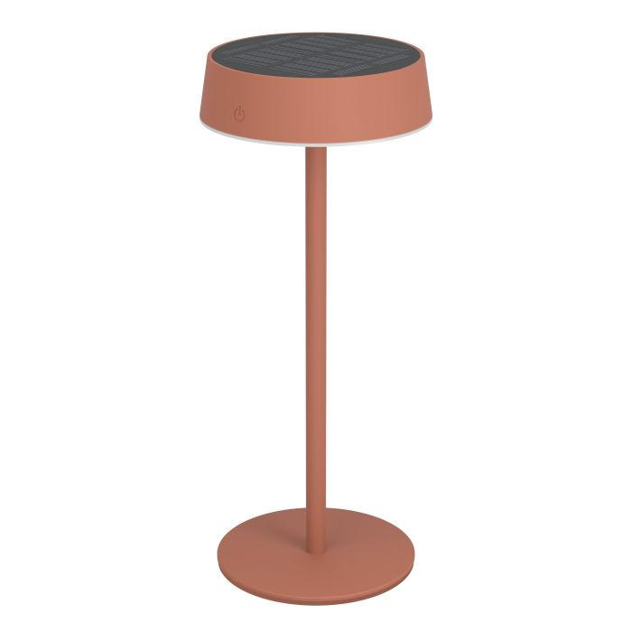 Simeri 30cm PUNAINEN aurinkokennolamppu valmistajalta Eglo - Lamppu on helppo ladata aurinkopaneelin tai mukana tulevan USB-kaapelin kautta, ja siinä on kosketushimmennin, jossa on kolme kirkkaustasoa valaistuksen säätämiseksi tarpeen mukaan.