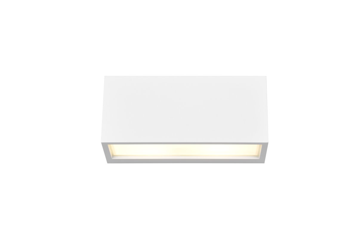 Mayenne 25cm Valkoinen ulkovalo valmistajalta Trio Lighting - Se säteilee sekä ylöspäin että alaspäin miellyttävää valoa, joka korostaa sisäänkäyntiä, julkisivua ja terassia modernilla tyylikkyydellä.