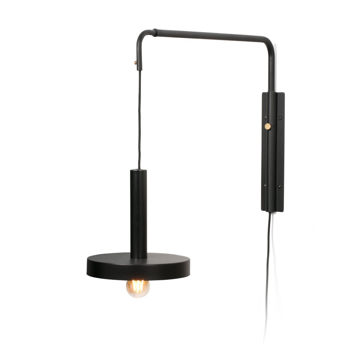 Whizz 70cm Musta seinävalaisin valmistajalta Faro Barcelona - Whizz on erinomainen valinta valaistusprojekteihin, joissa sek&auml; toiminnallisuudella ett&auml; muodolla on paikkansa - kotona, toimistossa tai hotelliymp&auml;rist&ouml;ss&auml;.