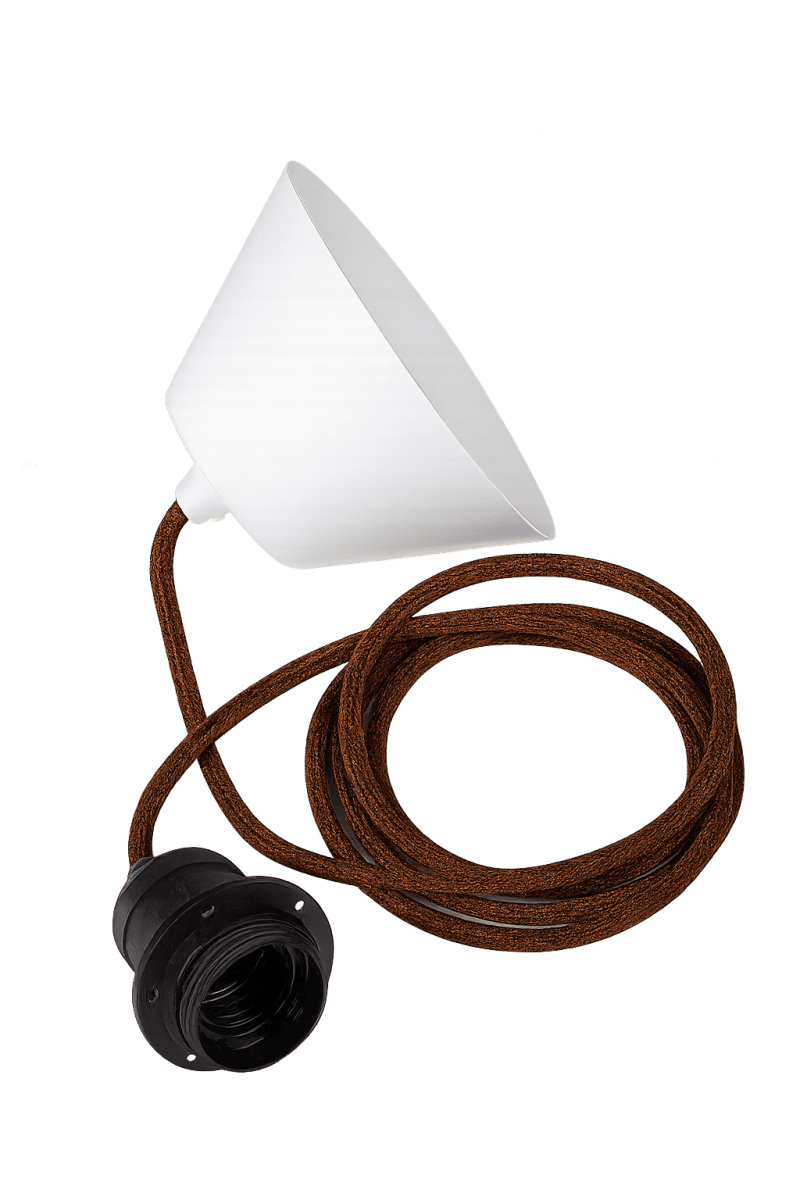 Tekstiilikattoriipus 2m Ruskea valmistajalta Alde & Lind - V&auml;ri "ruskea" on neutraali ja sopii kaikkiin kattovarjostimiin v&auml;rist&auml; riippumatta.