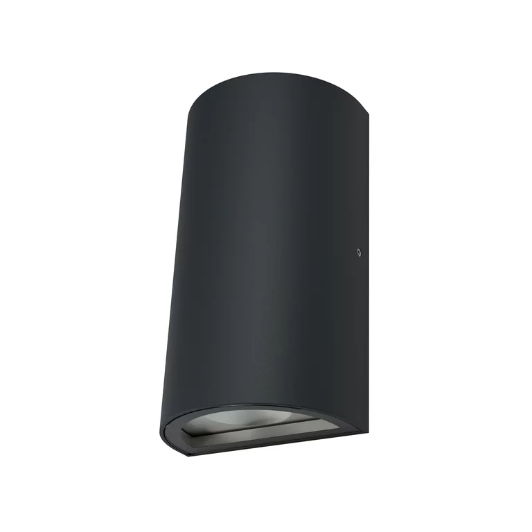 UpDown Tumman harmaa ulkovalo valmistajalta Osram - UpDown &auml;r en stilren och modern v&auml;gglampa som skapar en effektfull ljusspridning b&aring;de upp&aring;t och ned&aring;t.