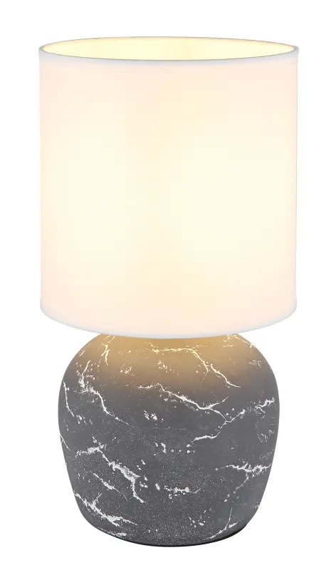 Marble 30cm Harmaa pöytävalaisin valmistajalta Globo Lighting - Marble &auml;r b&aring;de en funktionell belysning och en stilfull inredningsdetalj som ger ditt hem en elegant touch.