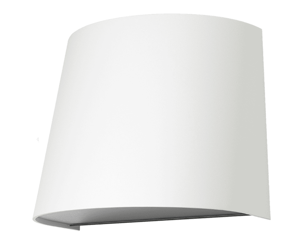 Maxi Valkoinen ulkovalo valmistajalta Westal - Valaisimessa on GU10-kanta ja takana on kaksi; tulot ja lähdöt sekä pikaliitinrima.