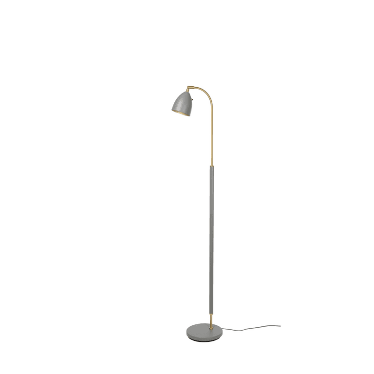 Deluxe Harmaa/messinki lattiavalaisin valmistajalta Belid - Deluxe-lattiavalaisin on elegantti ja ajaton valaisin l&auml;mpim&auml;n vihre&auml;n ja messinginv&auml;risen metallin s&auml;vyiss&auml;.