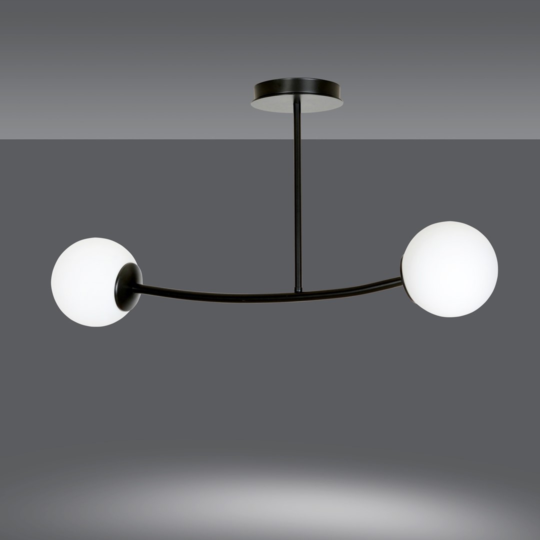 Halldor 80cm Musta plafondi valmistajalta Emibig Lighting - Se n&auml;ytt&auml;&auml; erityisen hyv&auml;lt&auml; olohuoneessa tai k&auml;yt&auml;v&auml;ss&auml;, miss&auml; se luo ainutlaatuisen ja kutsuvan tunnelman.