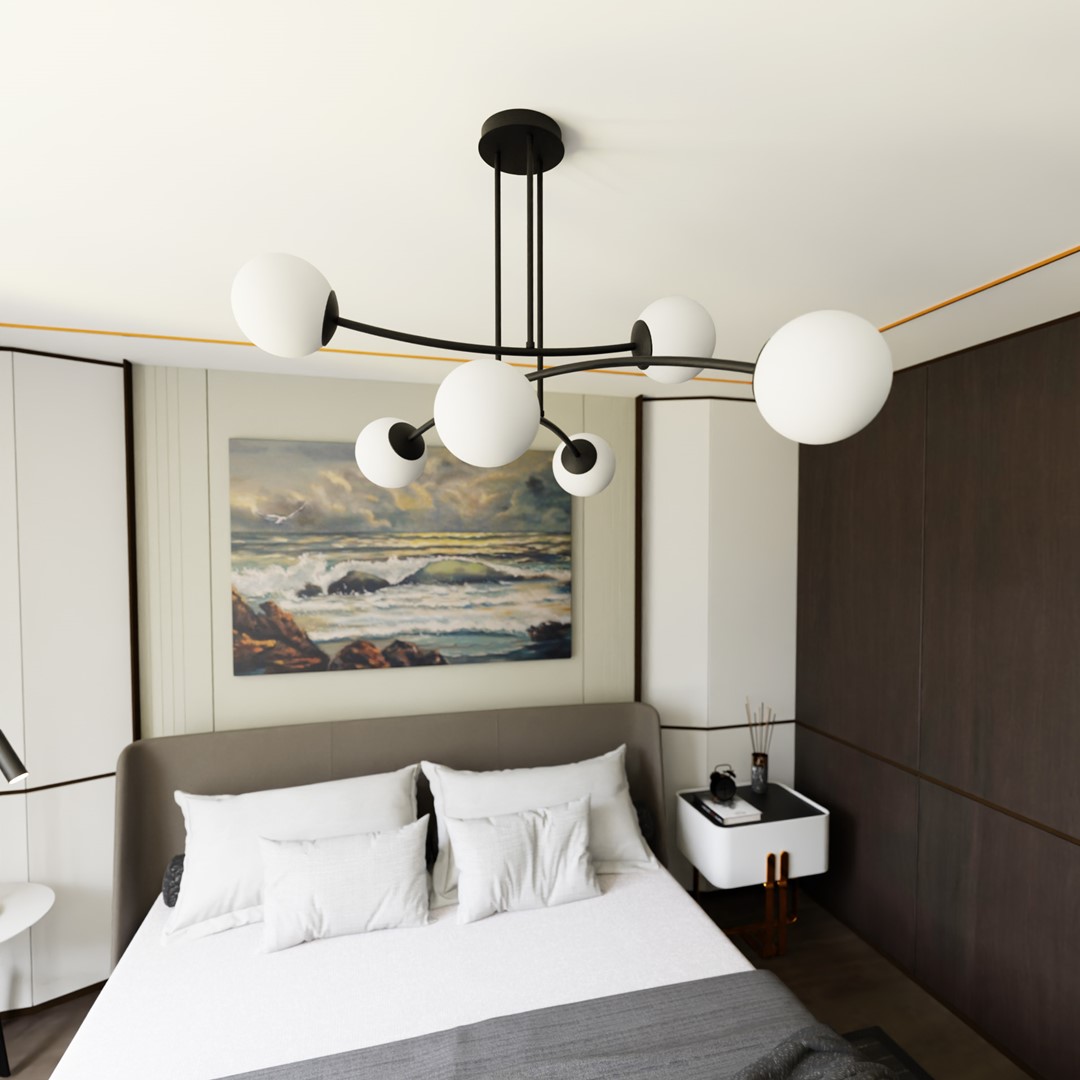 Halldor Ø108 Musta kattovalaisin valmistajalta Emibig Lighting - Ne n&auml;ytt&auml;v&auml;t erityisen hyv&auml;lt&auml; p&ouml;yd&auml;n tai keitti&ouml;tason yl&auml;puolella, miss&auml; ne luovat ainutlaatuisen ja kutsuvan tunnelman.