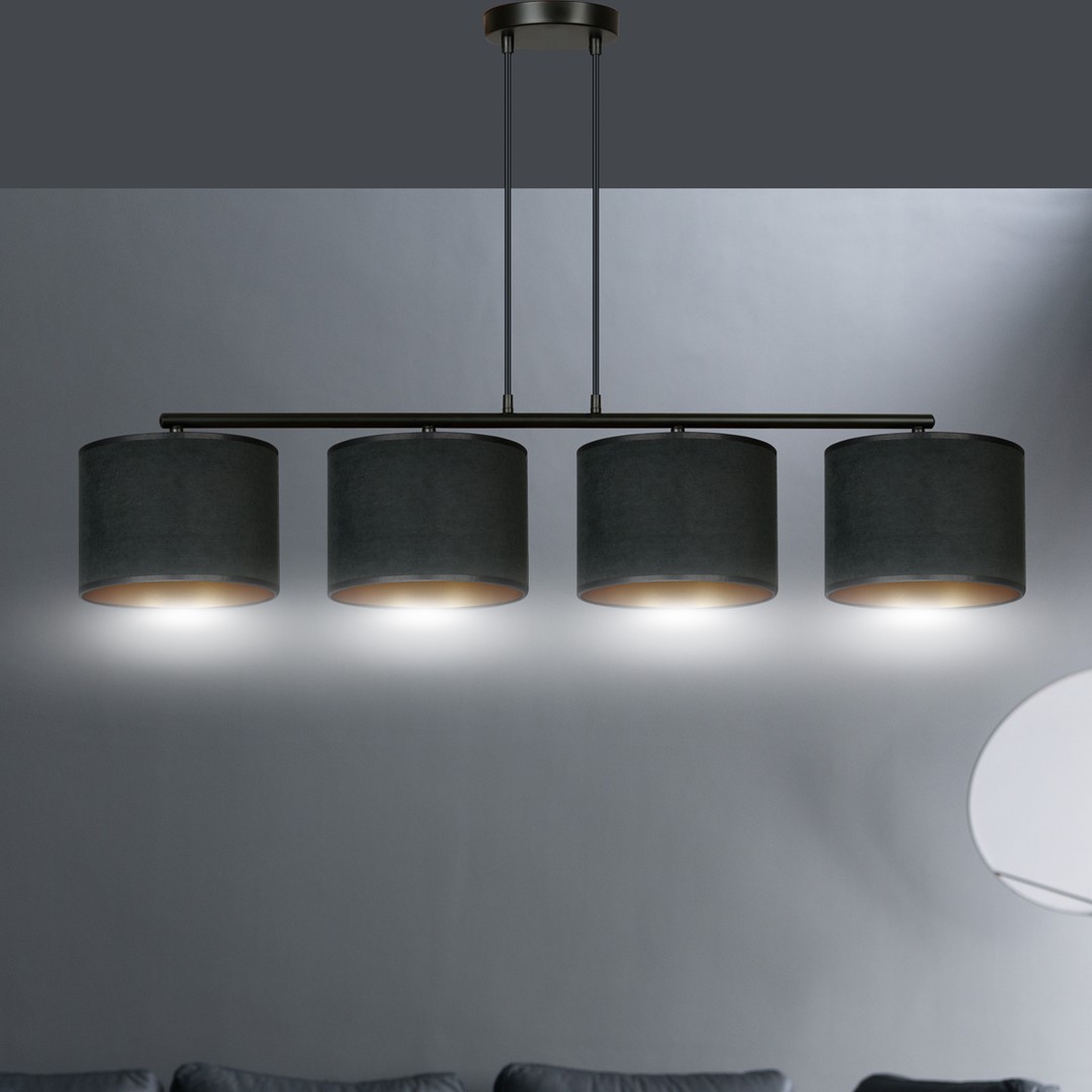 Hilde 100cm Musta kattovalaisin valmistajalta Emibig Lighting - S&auml;&auml;dett&auml;v&auml;n johdon pituuden ansiosta lamppu on helppo mukauttaa tarpeisiisi ja mieltymyksiisi.
