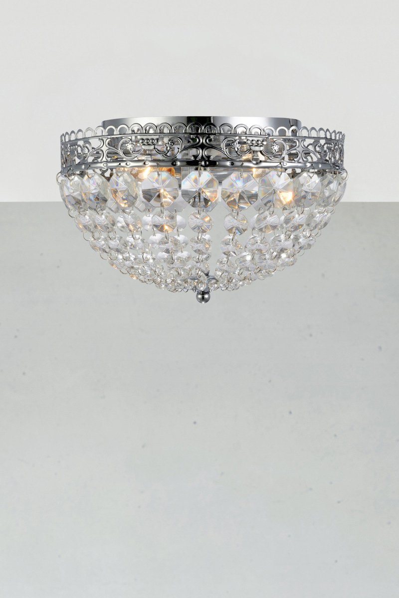 Saxholm Ø27 Kromi kylpyhuoneen valaisin valmistajalta Markslöjd - Saxholm-kattovalaisin on tyylik&auml;s valaisin, jossa on kromattua metallia ja kauniita kristalliprismoja, jotka luovat kimaltelevaa valonleikki&auml;.