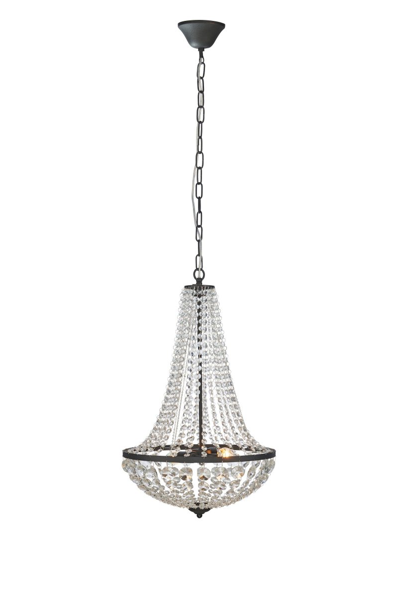 Gränsö Ø40 Musta kristalli valmistajalta Markslöjd - Gr&auml;ns&ouml;, tyylikäs musta viimeistely ja kauniit kristallit, on tyylikäs lisä olohuoneeseen, eteiseen tai ruokailutilaan.