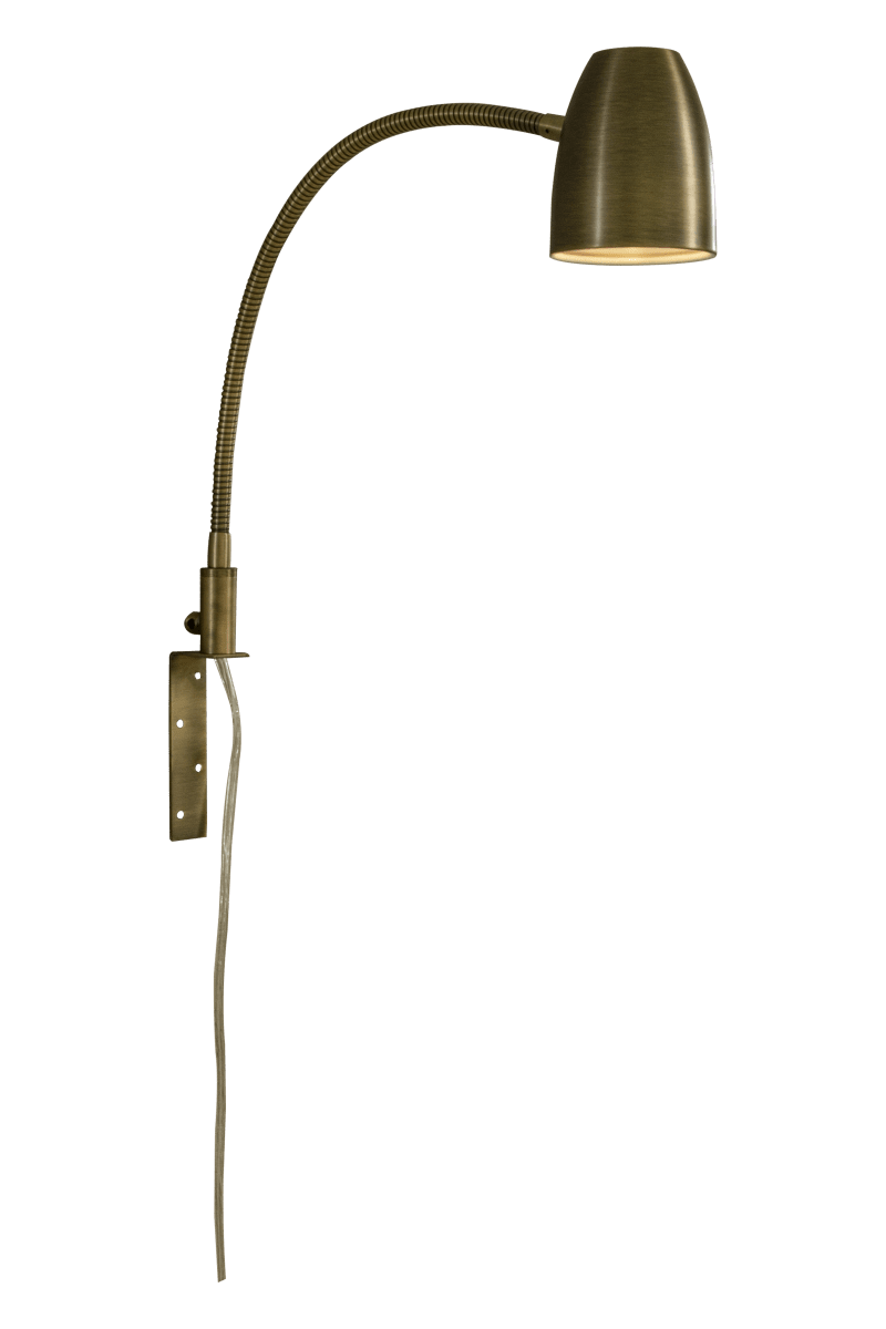 Sandnes Antiikki lukulamppu valmistajalta Aneta Lighting - Sandnes on t&auml;ydellinen y&ouml;p&ouml;yt&auml;valaisin kiinnitett&auml;v&auml;ksi; P&auml;&auml;ty on antiikkik&auml;sitelty&auml; metallia.