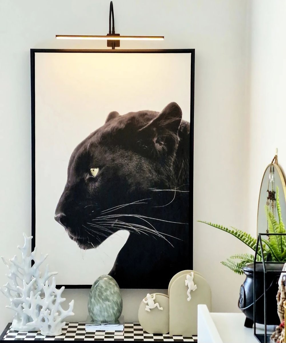 Miro 40cm Musta valmistajalta Aneta Lighting - Valaisin voidaan asentaa seinälle, suoraan kuvakehykseen tai kattoon.