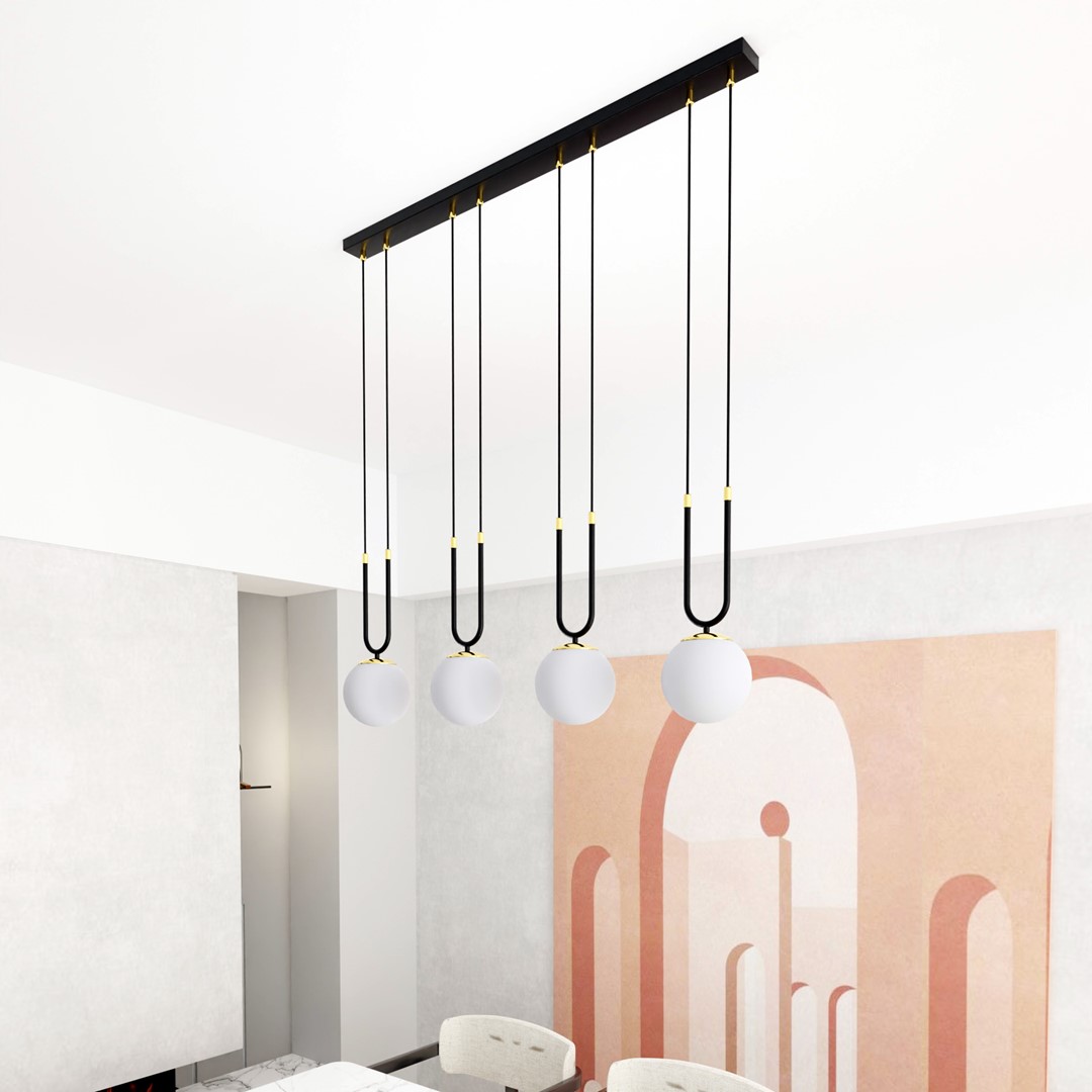 Glam 92cm Musta kattovalaisin valmistajalta Emibig Lighting - Ne tuovat huoneeseen eksklusiivisen ja tunnelmallisen tunnelman ja huokuvat sek&auml; eleganssia ett&auml; hienostuneisuutta.