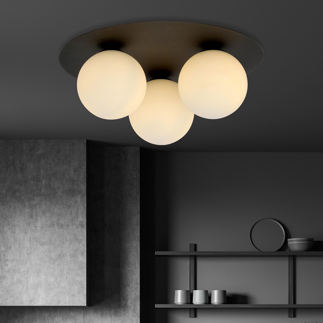 Solar Ø43 Musta plafondi valmistajalta Emibig Lighting - Täydellinen tasapaino toiminnallisuuden ja muotoilun välillä.