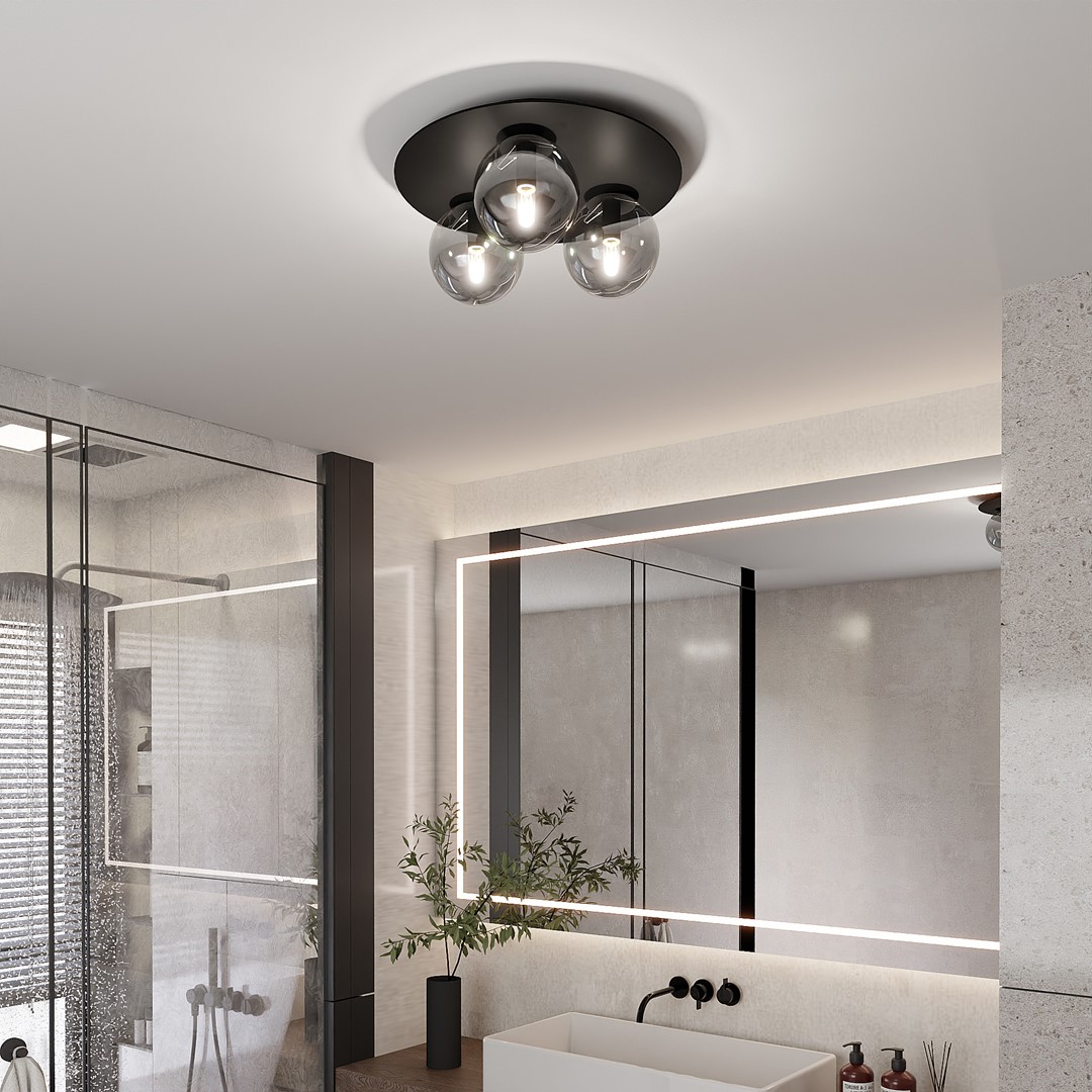 Solar Ø43 Musta plafondi valmistajalta Emibig Lighting - Täydellinen tasapaino toiminnallisuuden ja muotoilun välillä.