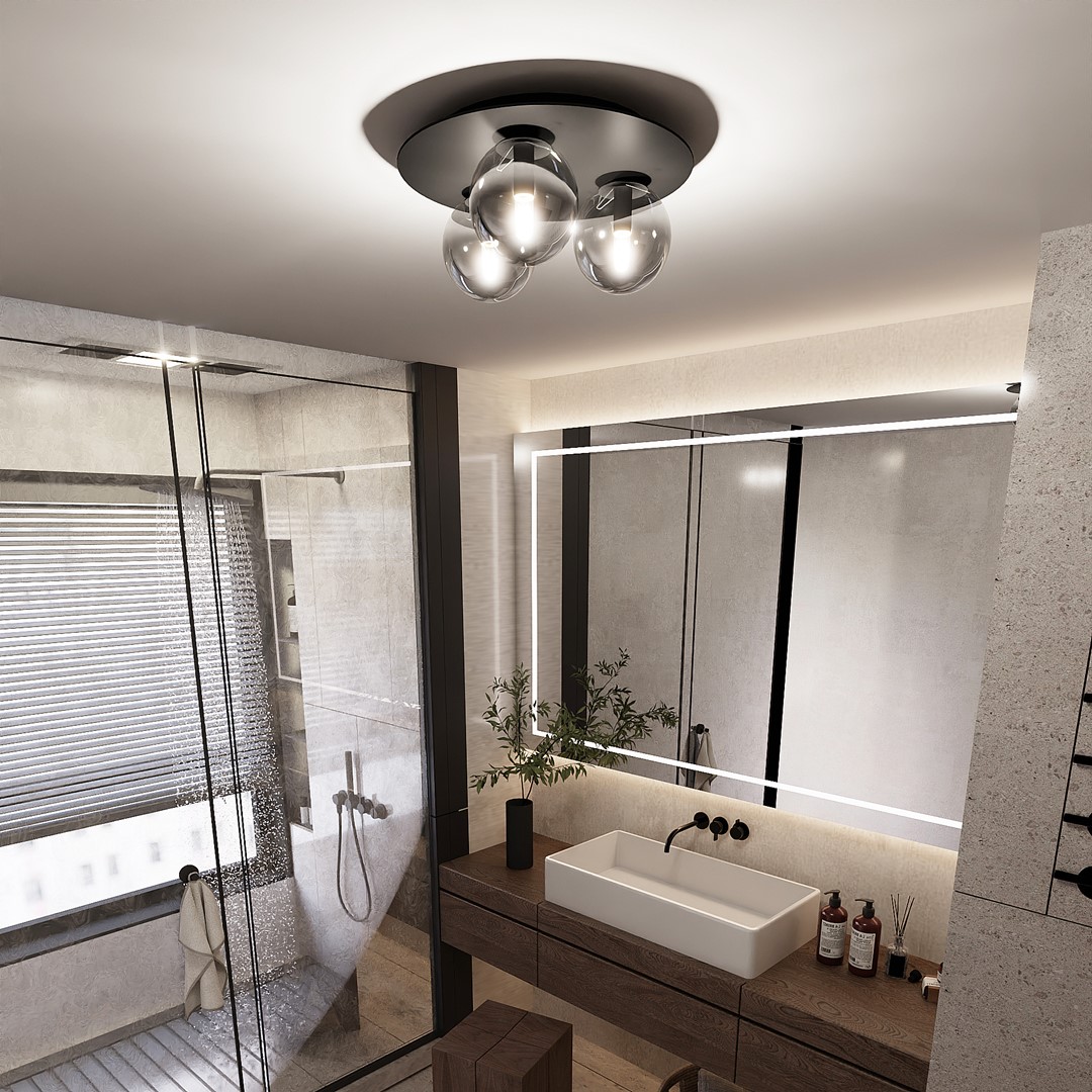 Solar Ø43 Musta plafondi valmistajalta Emibig Lighting - Täydellinen tasapaino toiminnallisuuden ja muotoilun välillä.