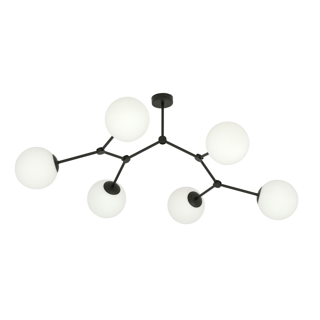 Space 108cm Valkoinen plafondi valmistajalta Emibig Lighting - Avaruus &ndash; Kattovalaisin, joka sopii t&auml;ydellisesti tyylikk&auml;&auml;seen trendiin ja tekee vaikutuksen ainutlaatuisella muodollaan ja luonteenomaisella muotoilullaan.