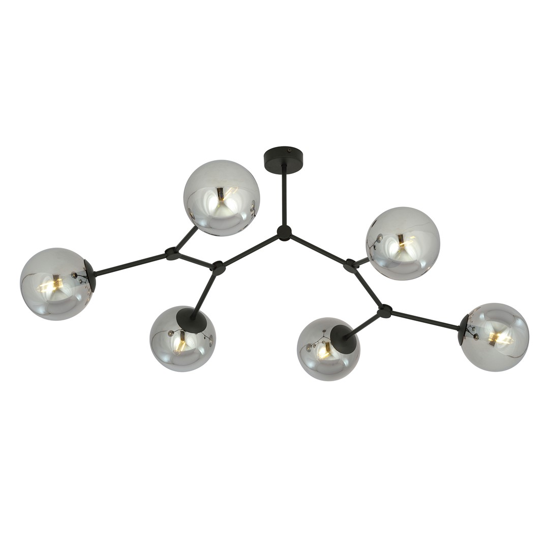 Space 108cm Savun värinen plafondi valmistajalta Emibig Lighting - Avaruus &ndash; Kattovalaisin, joka sopii t&auml;ydellisesti eleganttiin trendiin ja tekee vaikutuksen ainutlaatuisella muodollaan ja luonteenomaisella muotoilullaan.