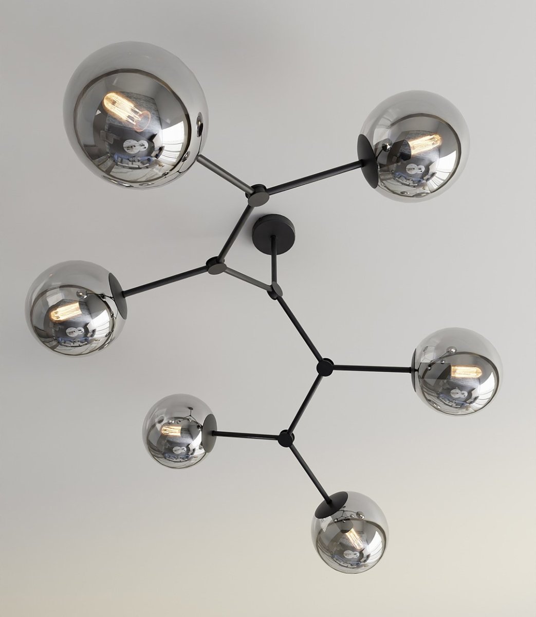 Space 108cm Savun värinen plafondi valmistajalta Emibig Lighting - Avaruus &ndash; Kattovalaisin, joka sopii t&auml;ydellisesti eleganttiin trendiin ja tekee vaikutuksen ainutlaatuisella muodollaan ja luonteenomaisella muotoilullaan.