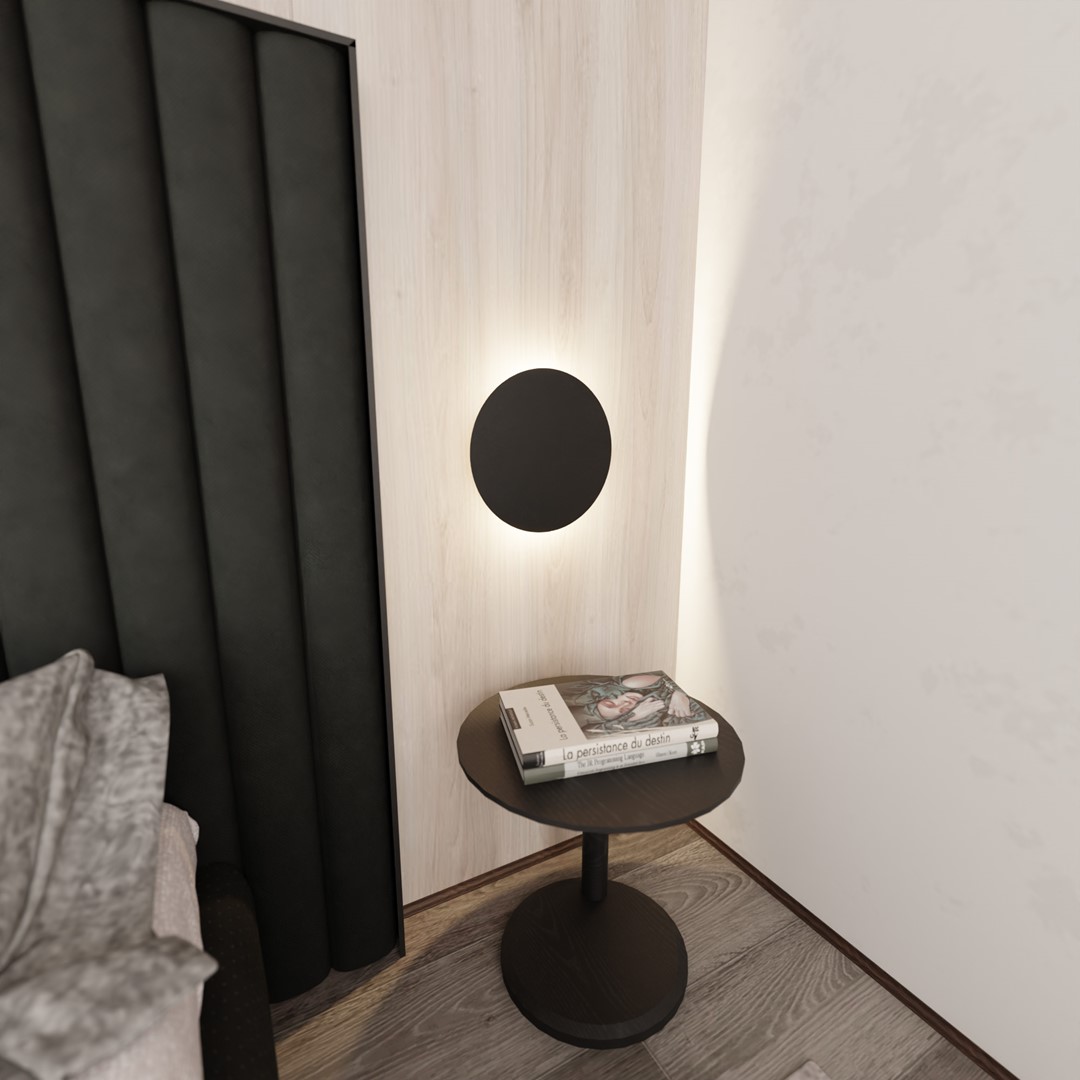 Form Ø30 Musta seinävalaisin valmistajalta Emibig Lighting - Form on minimalistinen sein&auml;valaisin, joka erottuu ainutlaatuisesta muotoilustaan.