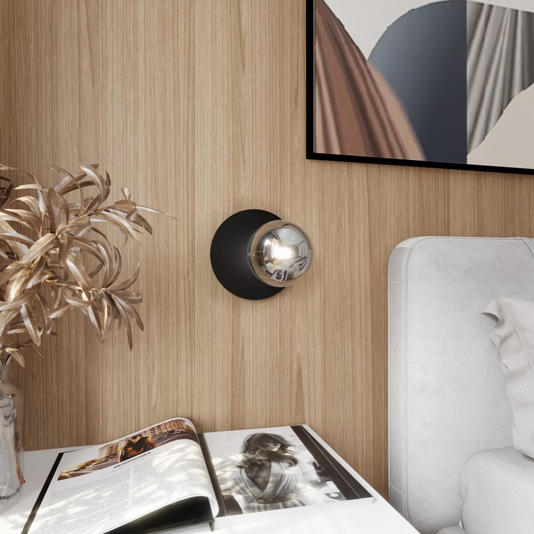 Oslo Ø20 Savun värinen seinävalaisin valmistajalta Emibig Lighting - Sen vahvuus on &auml;&auml;rimm&auml;isen kest&auml;v&auml; muoto, viile&auml; metallinen ilme, sile&auml;t pinnat ja yhten&auml;inen v&auml;ripaletti - yhdistelm&auml;, joka vetoaa j&auml;rjestyst&auml;, yksinkertaisuutta ja harmonisia muotoja arvostaviin.