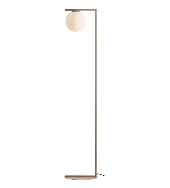 Zac Beige lattiavalaisin valmistajalta Artera - Valkoinen lasivarjostin levittää pehmeää ja miellyttävää valoa, ja tukeva metallirunko antaa lampulle elegantin ilmeen.