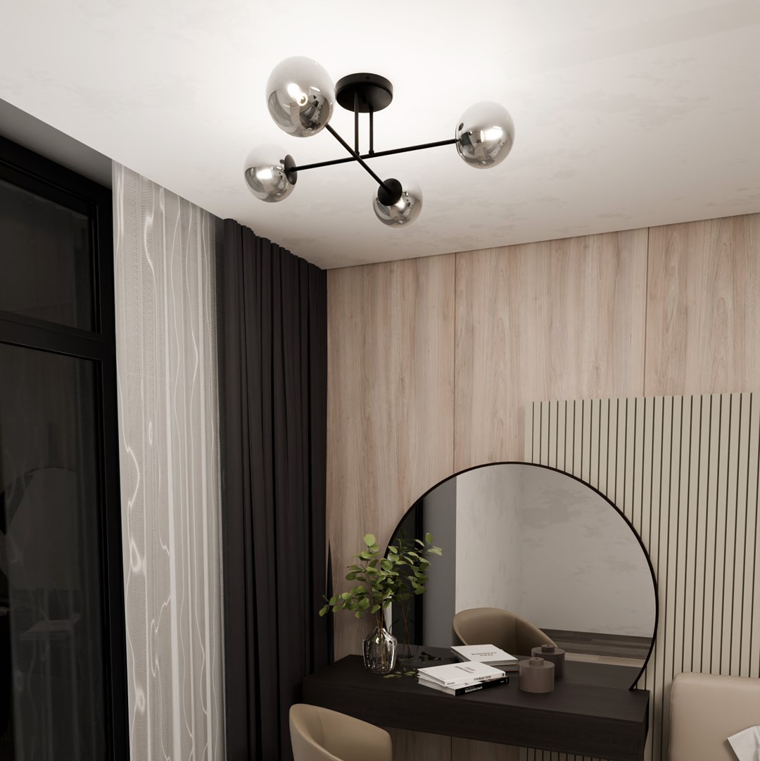 Roma 75cm Savun värinen plafondi valmistajalta Emibig Lighting - T&auml;m&auml; tyylik&auml;s kattovalaisin on luotu moderniin ymp&auml;rist&ouml;&ouml;n, ja sen universaali muotoilu tekee siit&auml; helposti integroitavan monenlaisiin huonetyyppeihin.