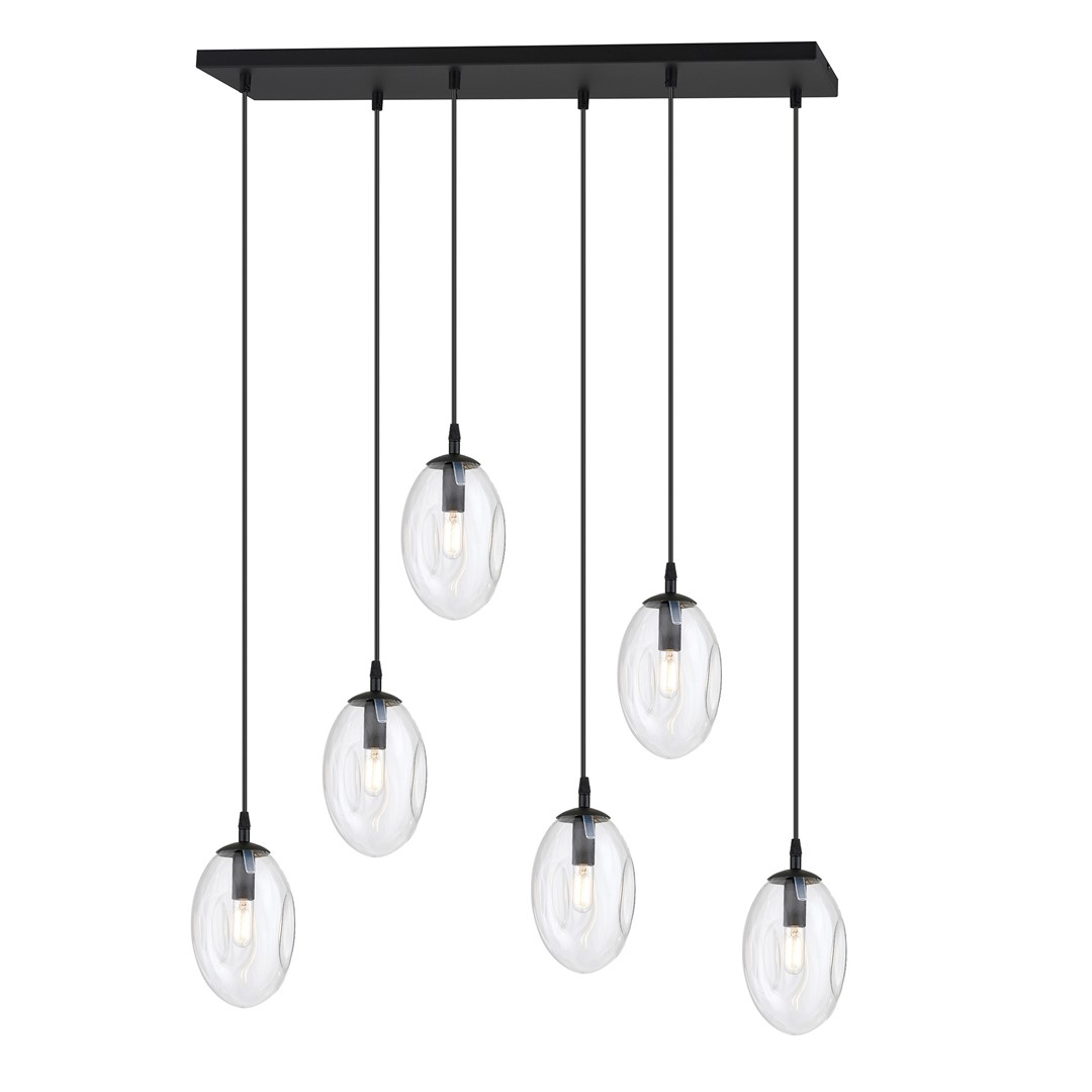 Astral 70cm Läpinäkyvä kattovalaisin valmistajalta Emibig Lighting - Runsas muotoilu useilla riippuvalaisimilla tarjoaa tehokkaan valonleikin, jossa läpinäkyvät lasikuvut levittävät kaunista ja hyvää hehkua.