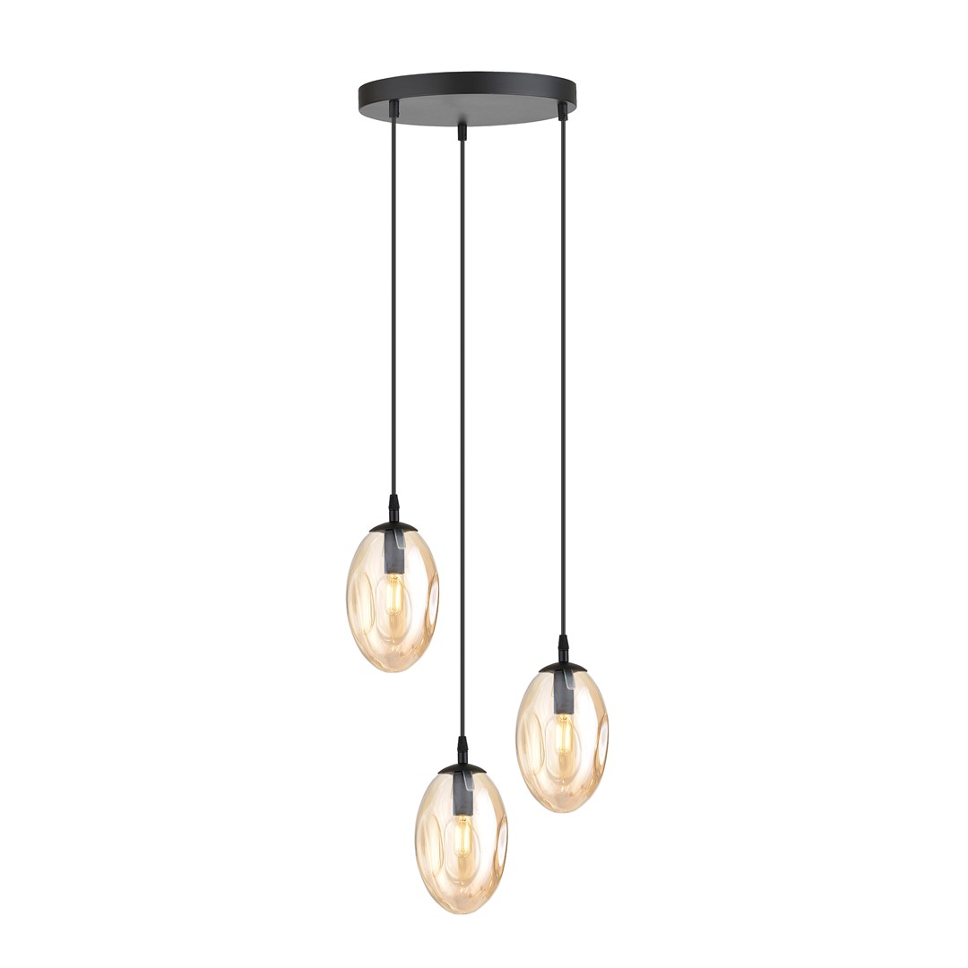 Astral Ø40 Keltainen kattovalaisin valmistajalta Emibig Lighting - Valaisimet on viimeistelty meripihkanvärisillä lasikuvuilla, jotka levittävät lämmintä ja kutsuvaa valoa huoneeseen.