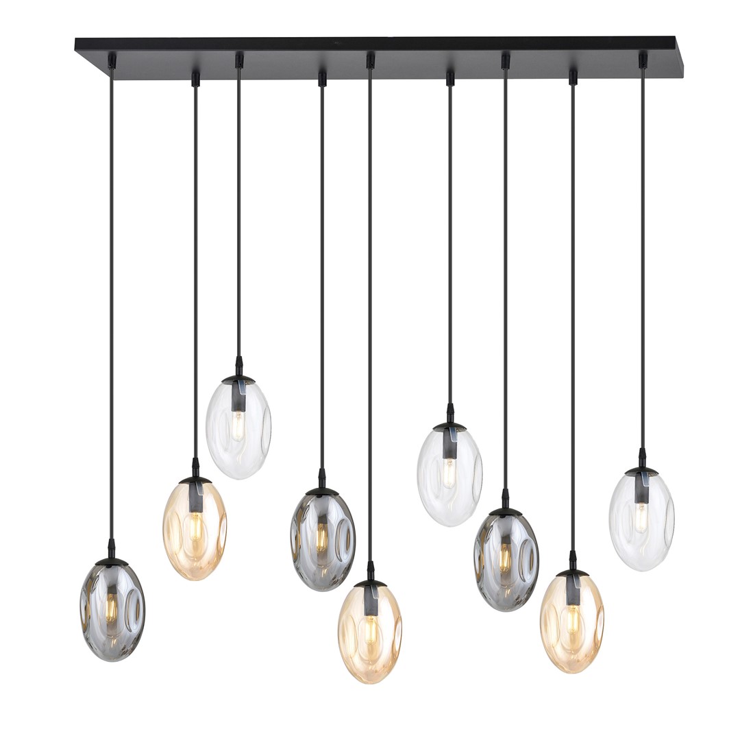 Astral 100cm Monivärinen kattovalaisin valmistajalta Emibig Lighting - Runsas muotoilu useilla riippuvalaisimilla luo tehokkaan valonleikin, jossa moniväriset lasikuvut levittävät pehmeää ja tunnelmallista hehkua.