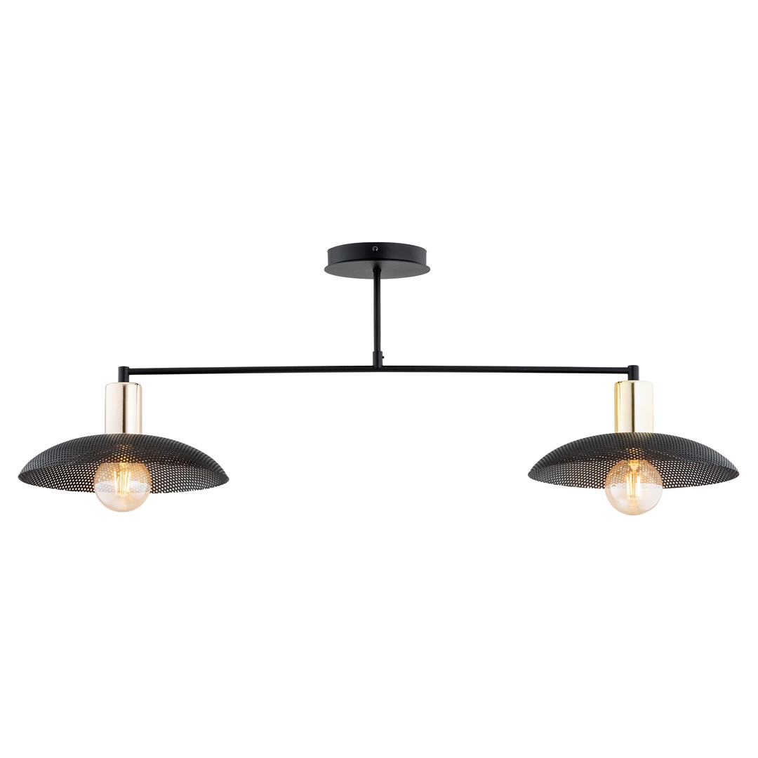 Spirit 100cm Musta plafondi valmistajalta Emibig Lighting - N&auml;m&auml; teolliset kattovalaisimet huokuvat luonnetta ja yhdist&auml;v&auml;t metalliset elementit minimalistiseen eleganssiin.