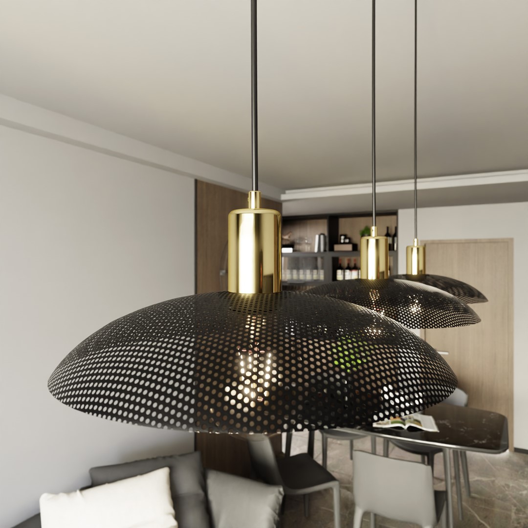 Spirit 90cm Musta kattovalaisin valmistajalta Emibig Lighting - N&auml;m&auml; teolliset kattovalaisimet huokuvat luonnetta ja yhdist&auml;v&auml;t metalliset elementit minimalistiseen eleganssiin.