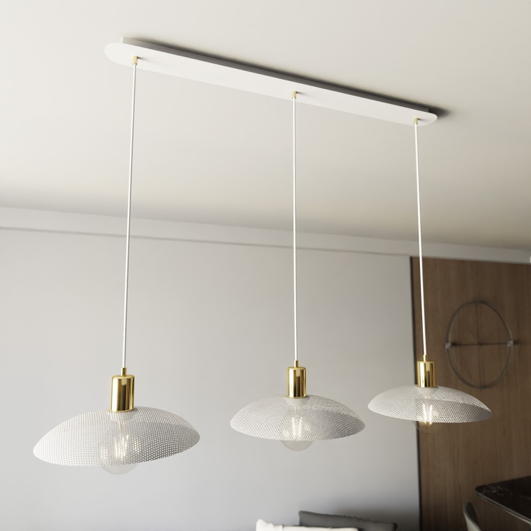 Spirit 90cm Valkoinen kattovalaisin valmistajalta Emibig Lighting - N&auml;m&auml; teolliset kattovalaisimet huokuvat luonnetta ja yhdist&auml;v&auml;t metalliset elementit minimalistiseen eleganssiin.