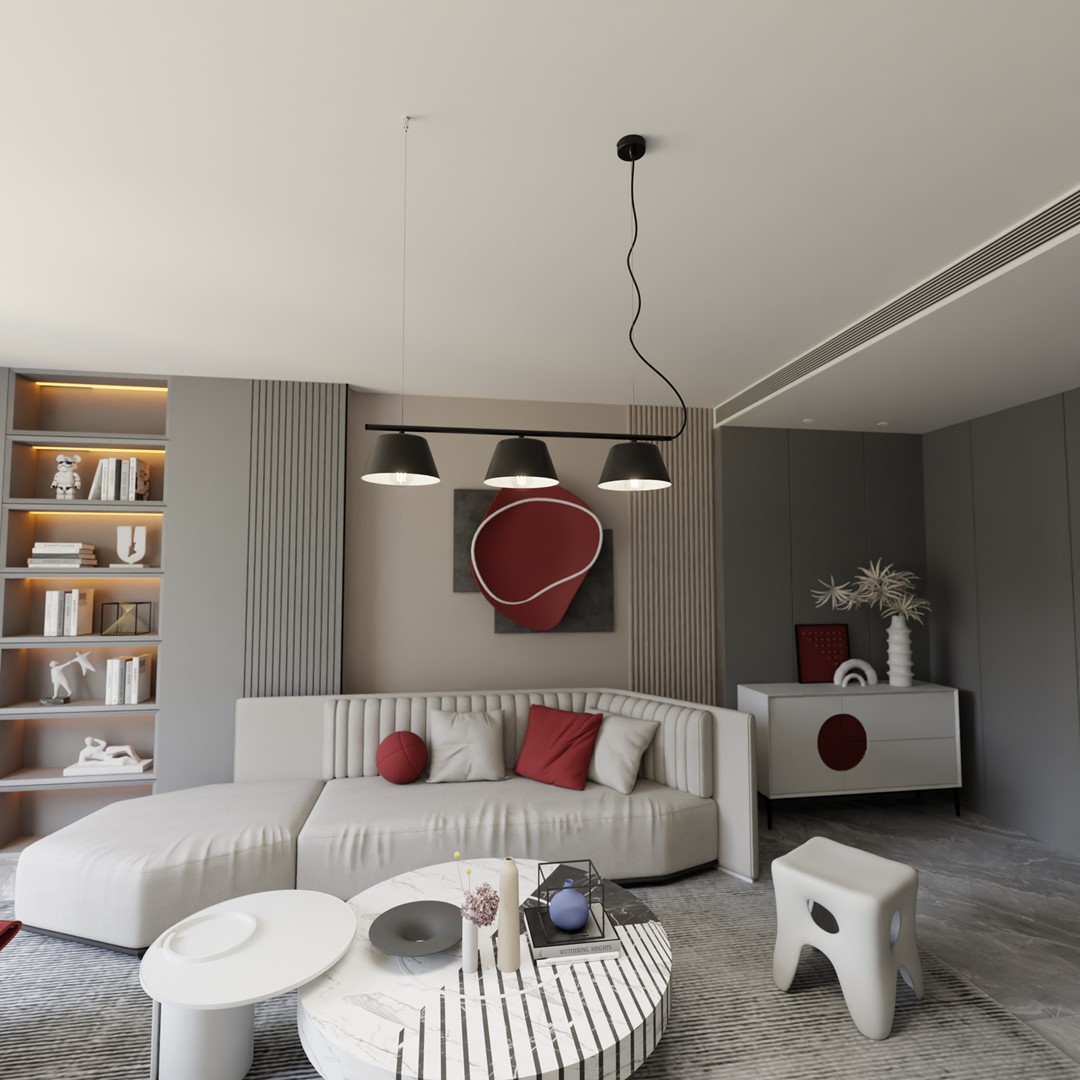 Gelato 82cm Musta kattovalaisin valmistajalta Emibig Lighting - Yksinkertainen mutta tyylik&auml;s muotoilu sopii moderniin sisustukseen ja antaa keveyden ja harmonian tunteen.