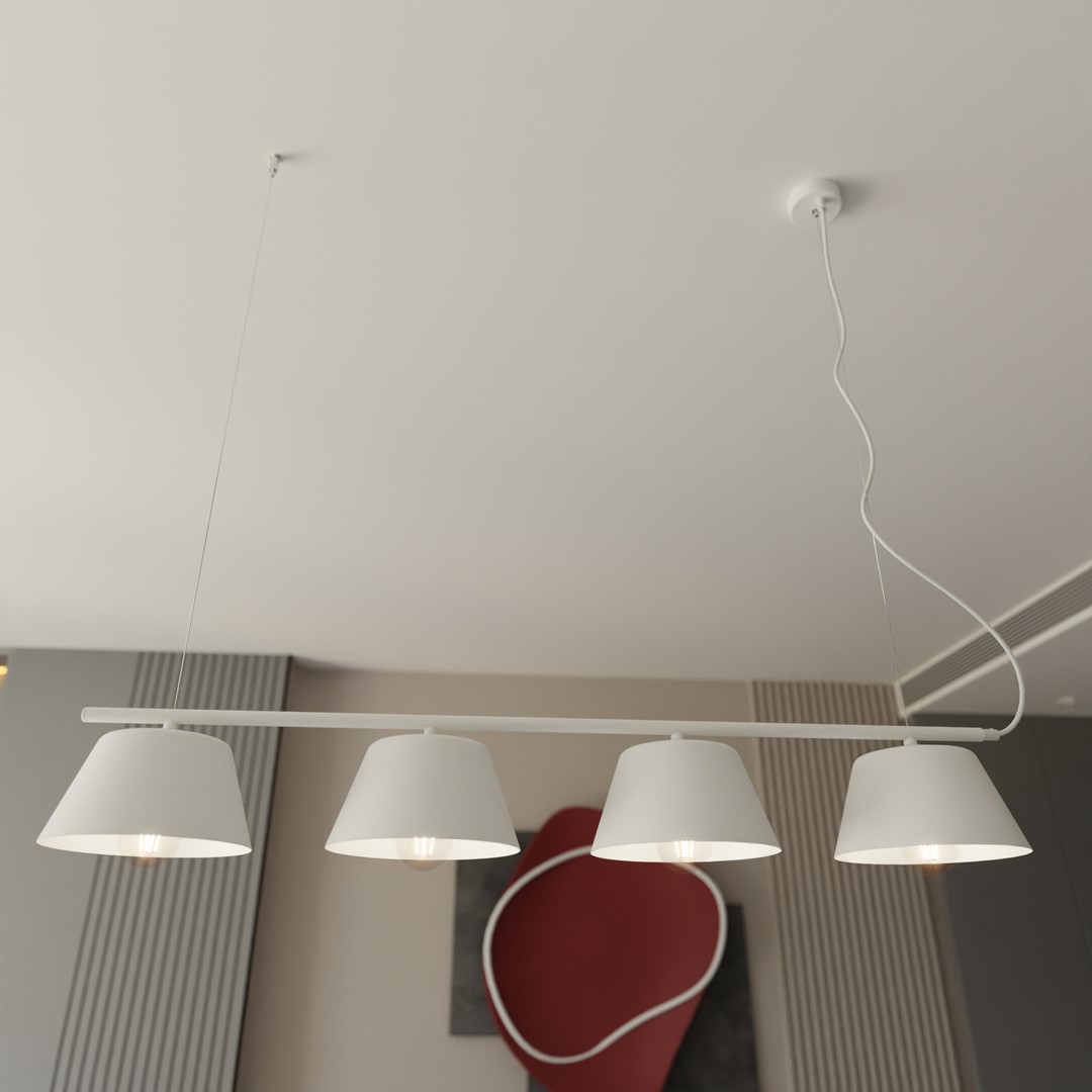 Gelato 100cm Valkoinen kattovalaisin valmistajalta Emibig Lighting - Yksinkertainen mutta tyylik&auml;s muotoilu sopii moderniin sisustukseen ja antaa keveyden ja harmonian tunteen.