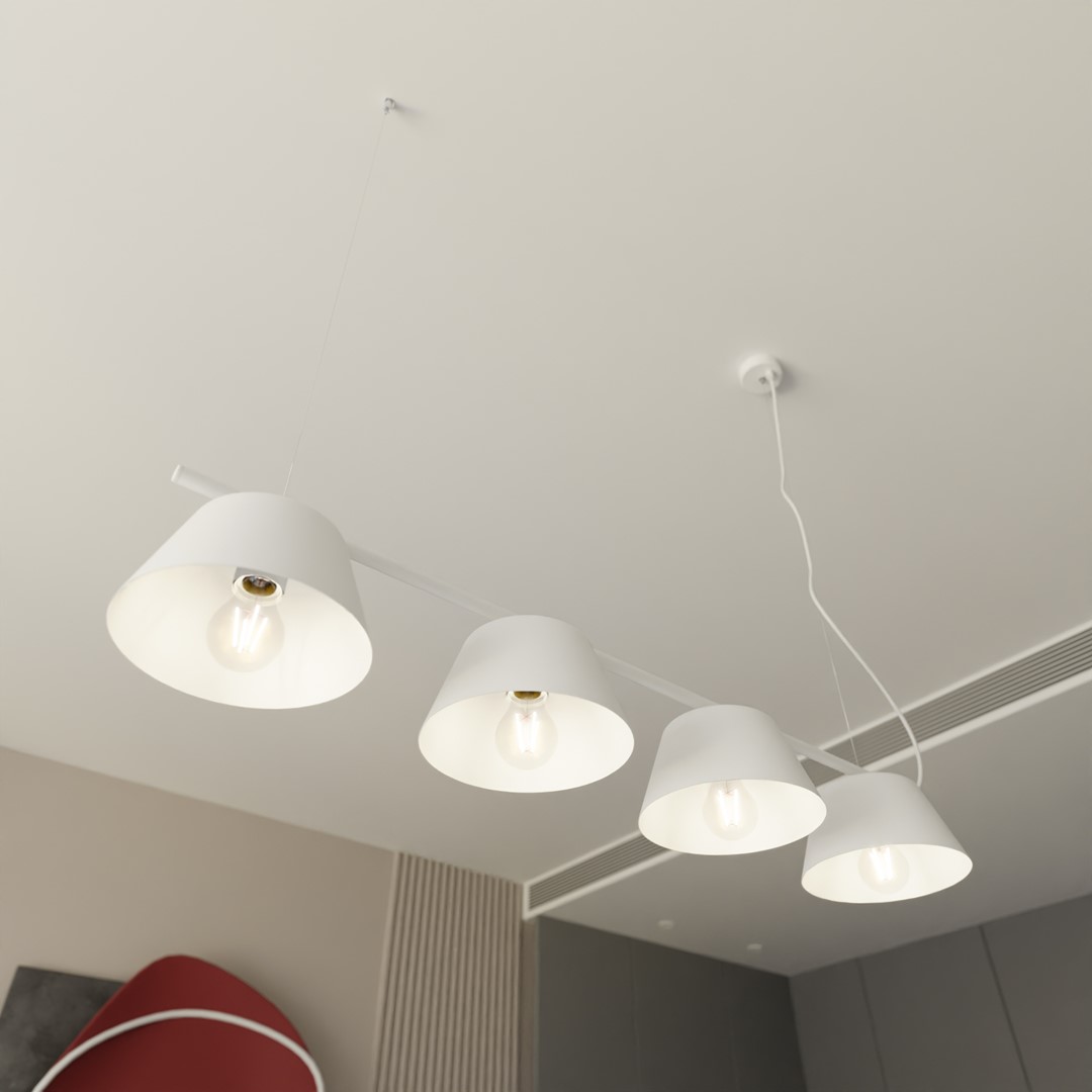 Gelato 100cm Valkoinen kattovalaisin valmistajalta Emibig Lighting - Yksinkertainen mutta tyylik&auml;s muotoilu sopii moderniin sisustukseen ja antaa keveyden ja harmonian tunteen.