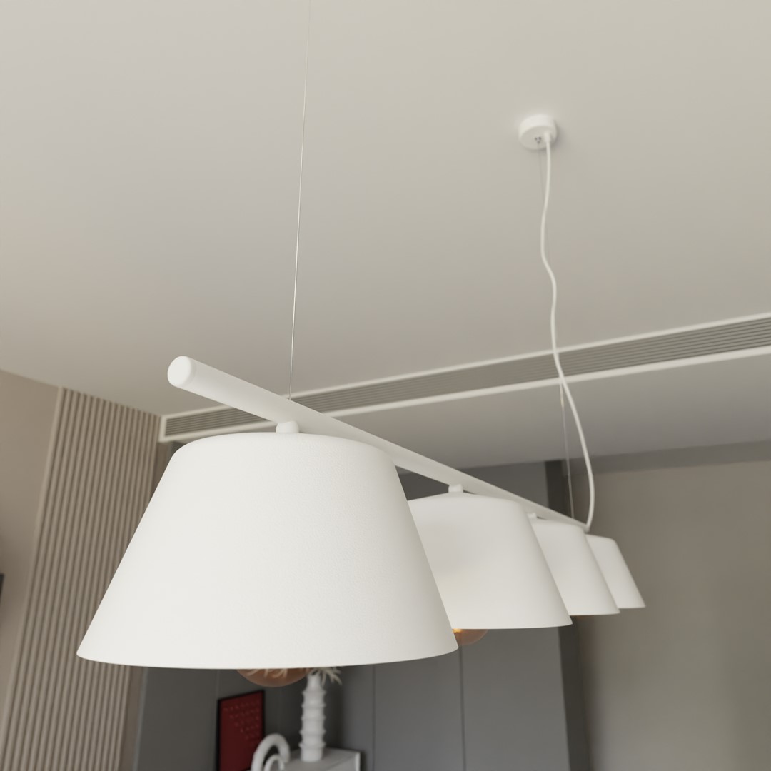 Gelato 100cm Valkoinen kattovalaisin valmistajalta Emibig Lighting - Yksinkertainen mutta tyylik&auml;s muotoilu sopii moderniin sisustukseen ja antaa keveyden ja harmonian tunteen.