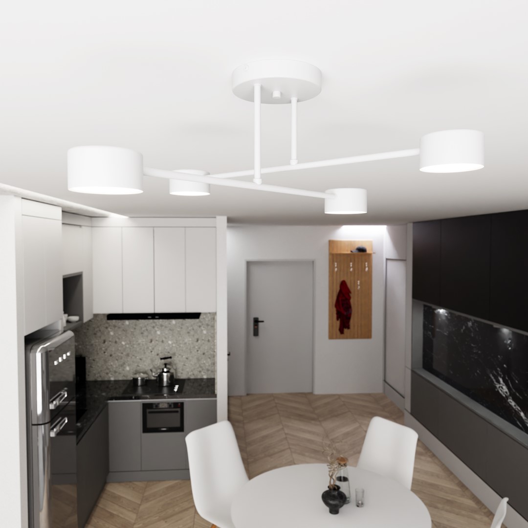 Halo Ø60 Valkoinen plafondi valmistajalta Emibig Lighting - Halo &ndash; T&auml;ss&auml; poikkeuksellisessa valaistuksessa on moderni ja minimalistinen muotoilu.